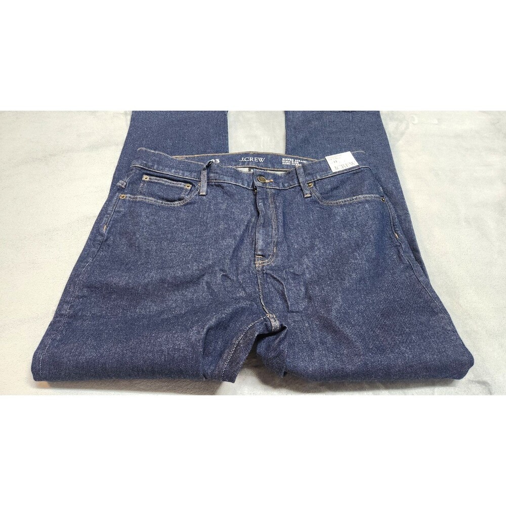 J. Crew Womens Size 33 blue Rinse Nipped‎ Straight Jeans NWT